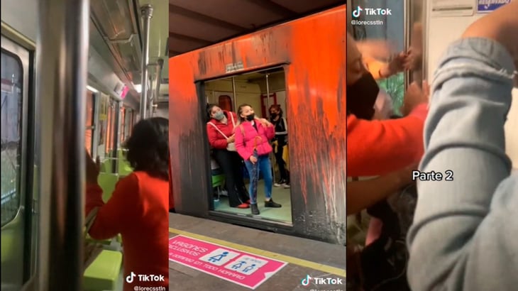 Video captado momentos antes del incendio del metro en CDMX
