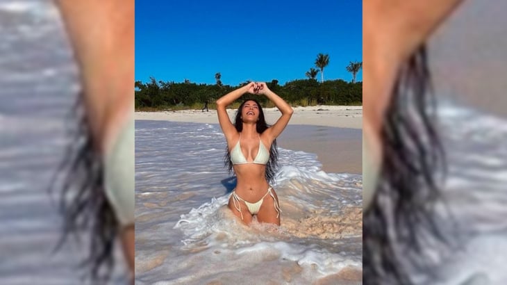 Kim Kardashian enamora a sus seguidores en bikini blanco 