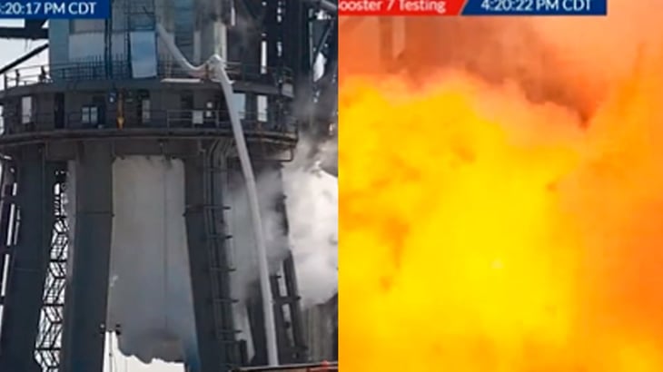 VIDEO: Explota el motor del cohete StarShip de SpaceX