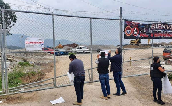 Vuelven a clausurar tiro ilegal de cascajo en Naucalpan