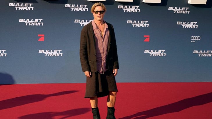 Las razones de la falda que usó Brad Pitt en premier de Bullet Train