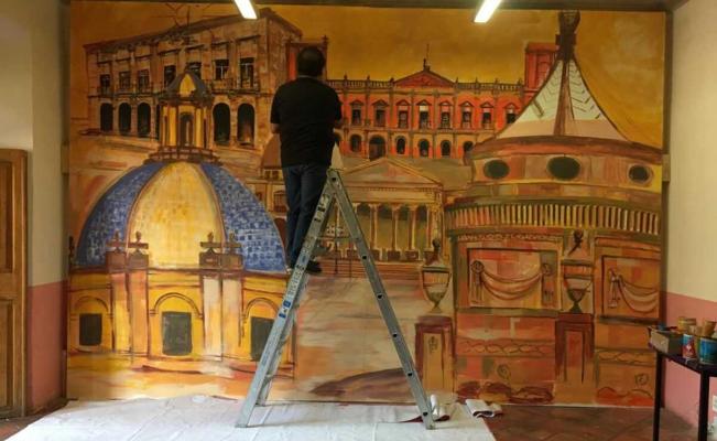 Rinde artista homenaje con mural en SLP