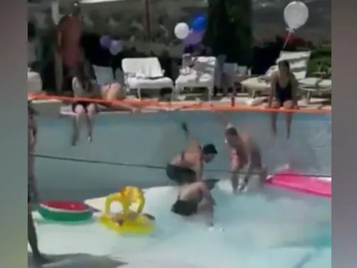 Termina en tragedia 'Pool party' socavón bajo la alberca succiona a invitado