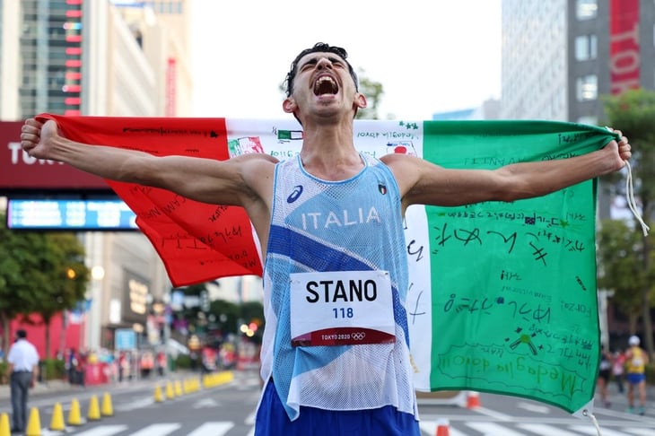 Massimo Stano primer campeón mundial de 35 km marcha, Brian Pintado cuarto