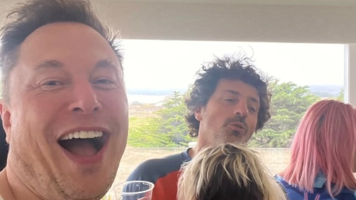 Foto con la que Elon Musk desmintió estar peleado con el cofundador de Google y el amorío con su ex esposa