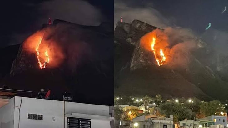 El incendio en Cerro de la Silla continúa sin control; alertan por cercanía con zona urbana de Monterrey 