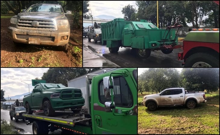 Incautan cinco vehículos blindados en Uruapan