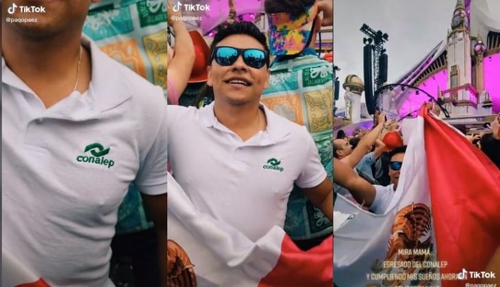 Viral: Ex alumno del CONALEP presume con orgullo su uniforme en Tomorrowland