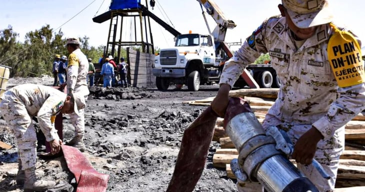 Suman 19 bombas de agua en el rescate de mineros en Sabinas, Coahuila