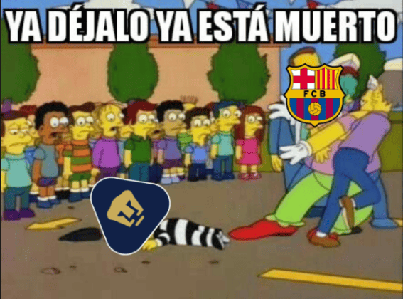 Los memes de la derrota de Pumas ante el Barcelona