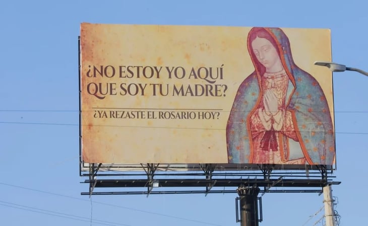 Aparece la Virgen de Guadalupe en espectacular en Sonora