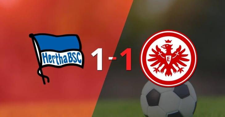 Hertha Berlin y Frankfurt empataron en la Bundesliga