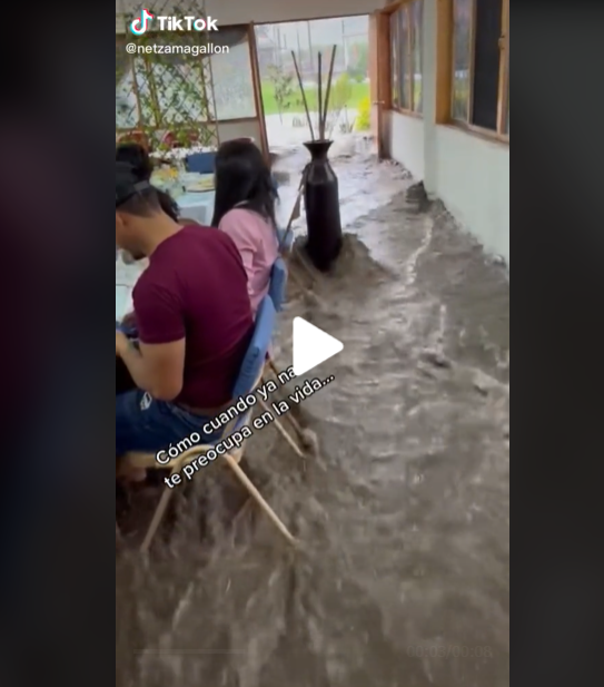Pese a inundación, siguen fiesta en rancho de Jalisco y se vuelve viral en TikTok