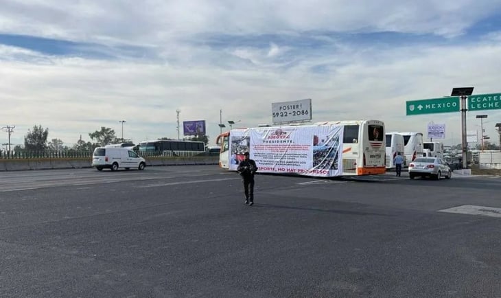 Protestan transportistas en Edomex; exigen seguridad