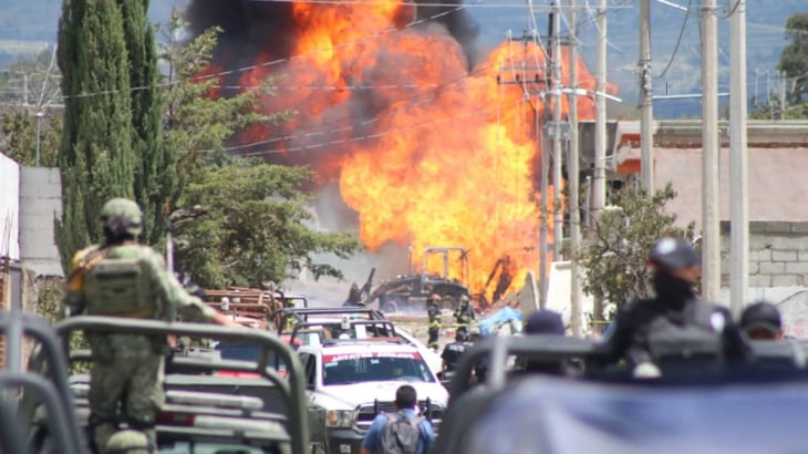 Reportan fuerte explosión en ducto de Pemex en Amozoc, Puebla