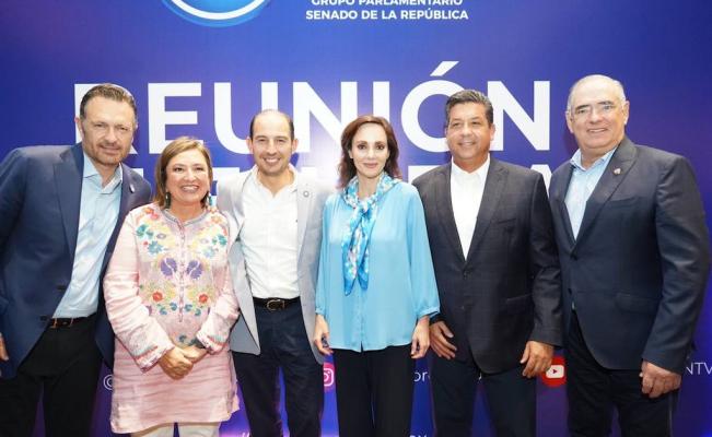 Lili Téllez y Marko Cortés apoyan posible candidatura de Mauricio Kuri a la presidencia de la República