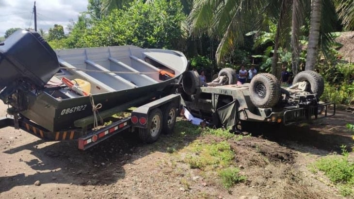 Vuelca vehículo de la Sedena en Chiapas; hay dos militares lesionados