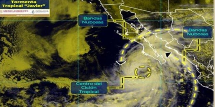 Por tormenta tropical 'Javier' suspenden clases en La Paz y Los Cabos