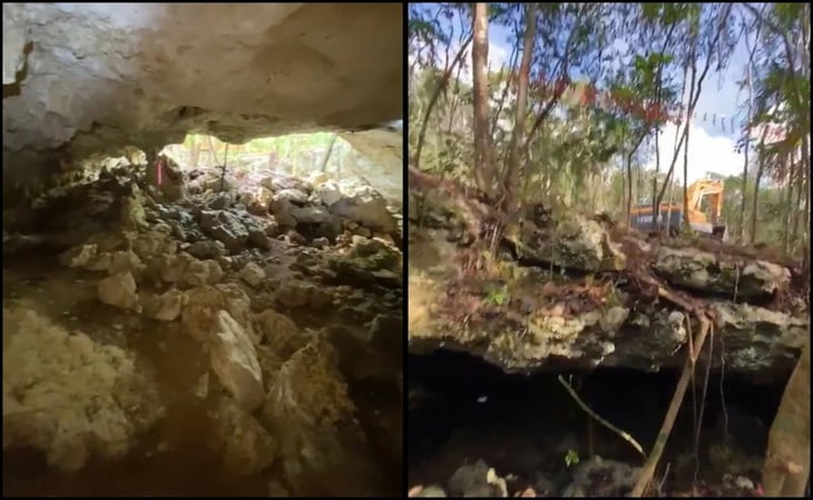 Ambientalistas denuncian daños a cenote por obras del Tren Maya en Quintana Roo