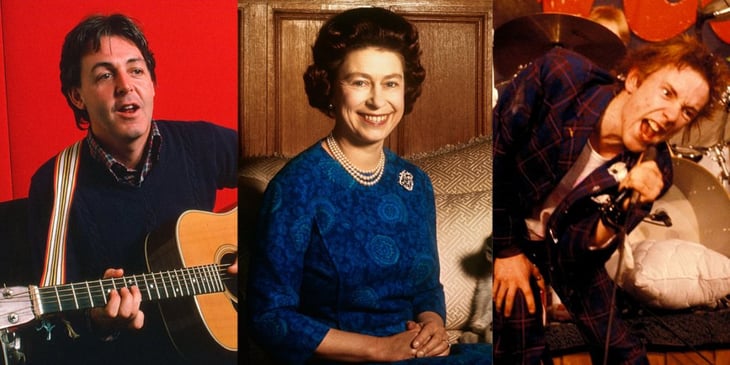 Algunas canciones inspiradas Reina Isabel II