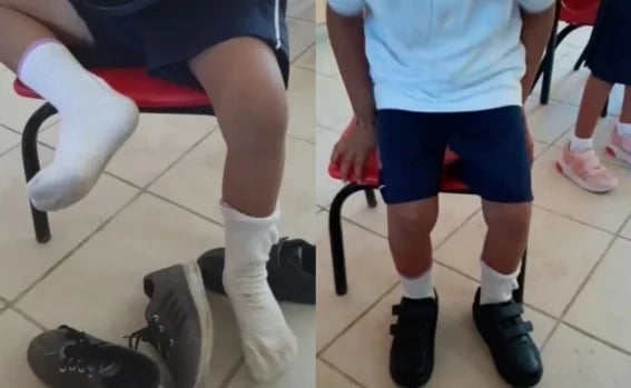 'Gracias maeta”. Regala zapatos a su alumno y conmueve en TikTok