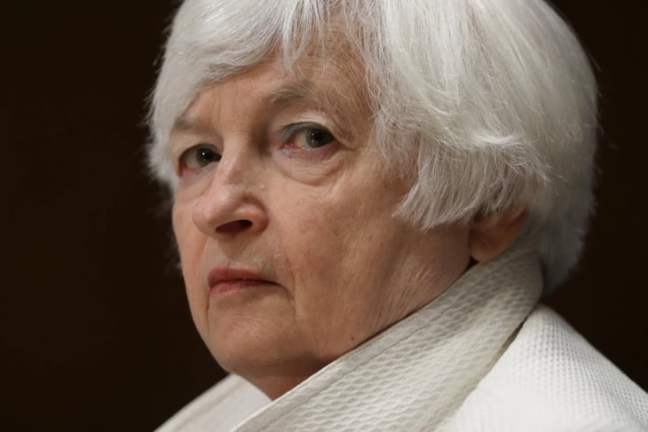 EU enfrenta 'un riesgo' de recesión, según la secretaria del Tesoro, Janet Yellen