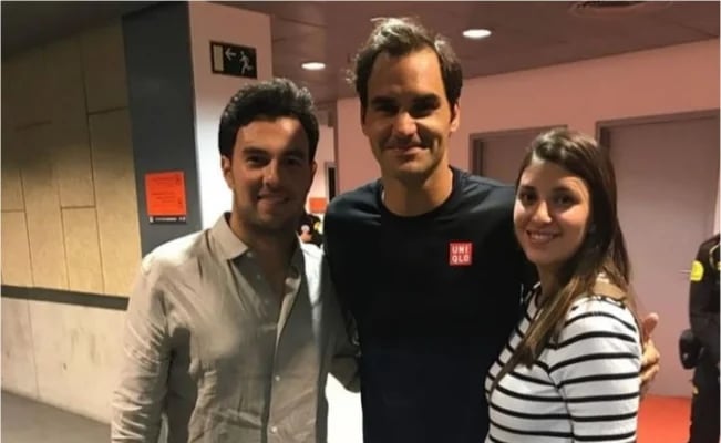 Checo Pérez y Roger Federer se conocieron en Madrid