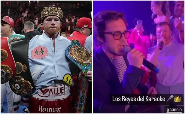 ‘Canelo’ Álvarez celebra victoria con karaoke junto a Diego Boneta