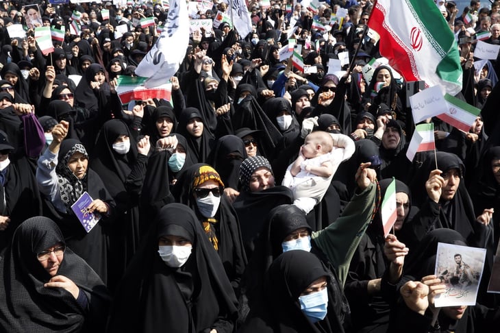 Gobierno iraní moviliza a miles de personas en marchas contra protestas