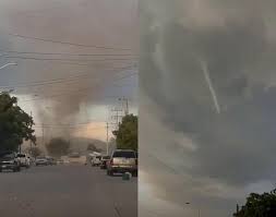 VIDEO: Sorprendente tornado en Guamúchil, Sinaloa; estos son los daños que deja