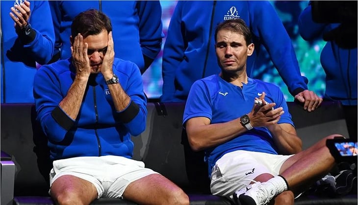 Roger Federer y Rafa Nadal, una rivalidad que finalizó entre lágrimas
