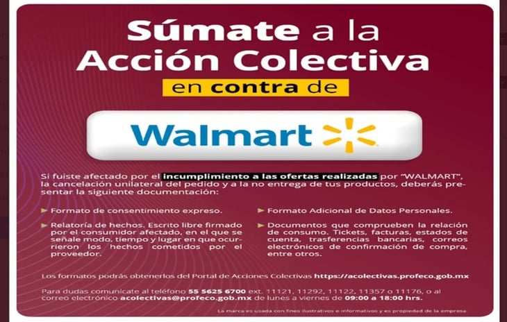 Profeco invita a participar en acciones colectivas contra Walmart, Ticketmaster y D’Europe