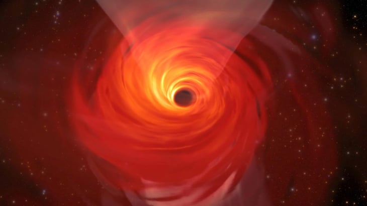 Descubren una gigantesca burbuja de gas alrededor de agujero negro