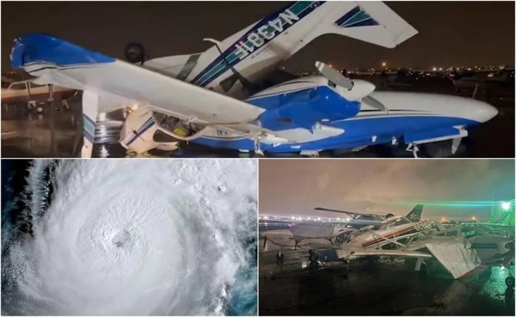 Huracán ‘Ian’: Captan daños en 15 avionetas por tornado en aeropuerto de Florida