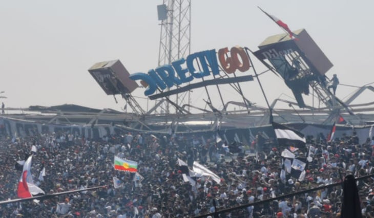 Colapsa techo del estadio de Colo-Colo 