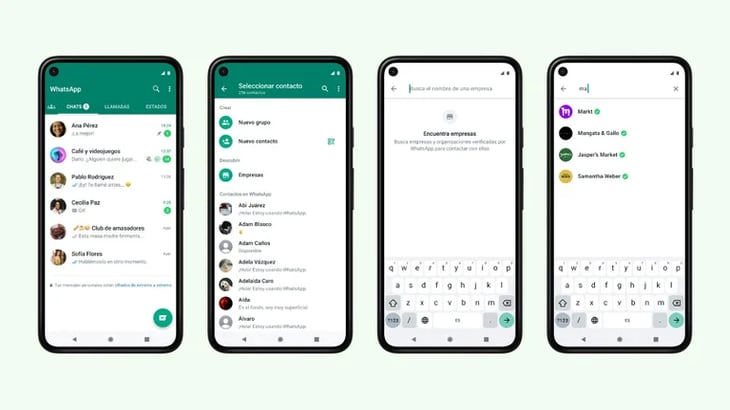 WhatsApp será un directorio telefónico para empresas