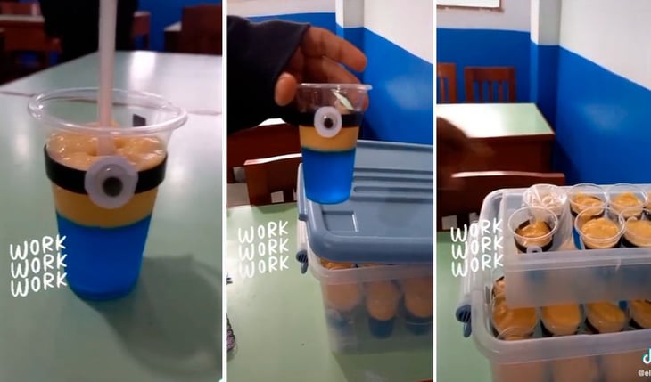 Niño emprendedor ayuda a sus padres vendiendo gelatinas ‘Minions’ a sus compañeros en clase