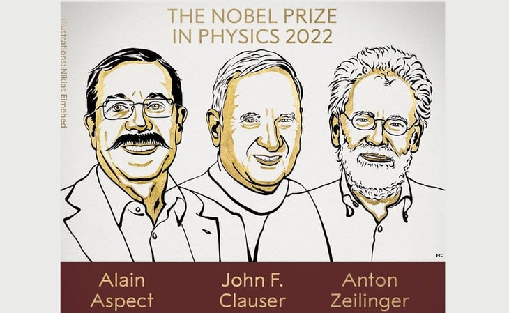 Otorgan Premio Nobel de Física 2022 a Alain Aspect, John F. Clauser y Anton Zeilinger