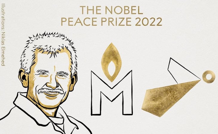 Otorgan Premio Nobel de La Paz al defensor de derechos humanos bielorruso, Ales Bialiatski