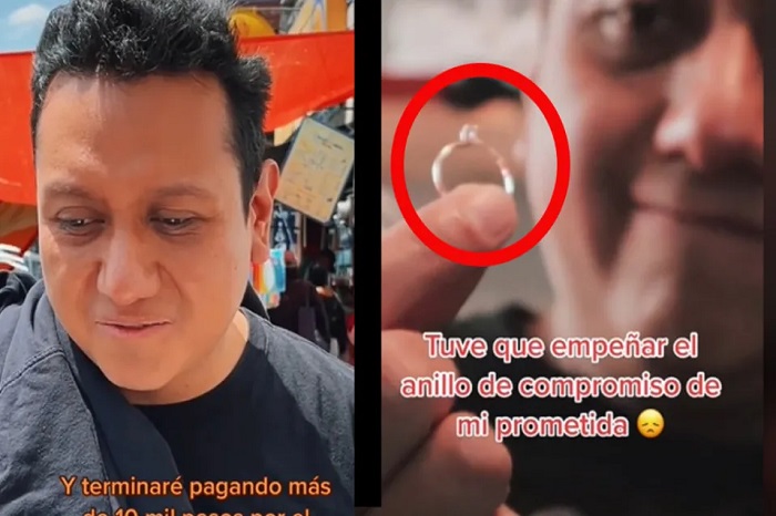 Hombre empeña el anillo de compromiso que sacó a pagos en Coppel y le dan 500 pesos