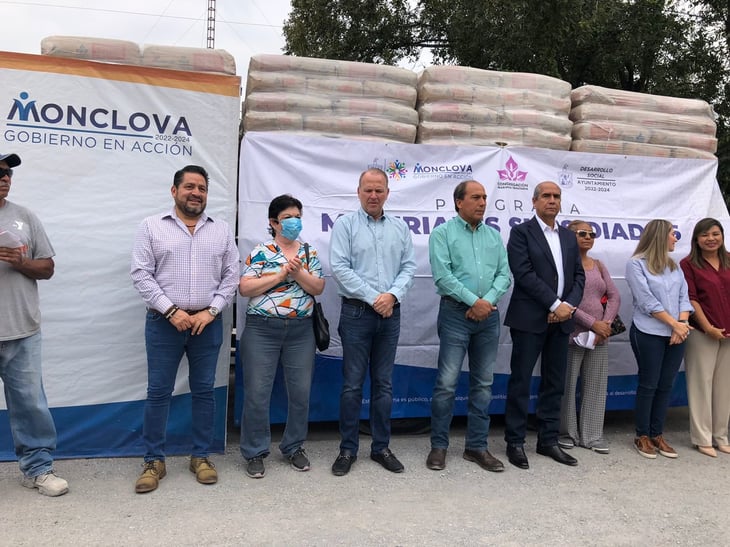 Familias fueron beneficiadas con bultos de cemento a un bajo costo en Monclova 