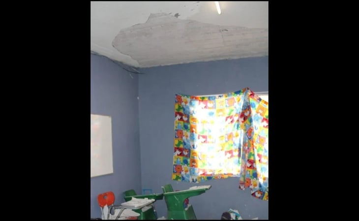 Desprendimiento de enjarre de techo deja 6 alumnos lesionados en primaria de Sonora
