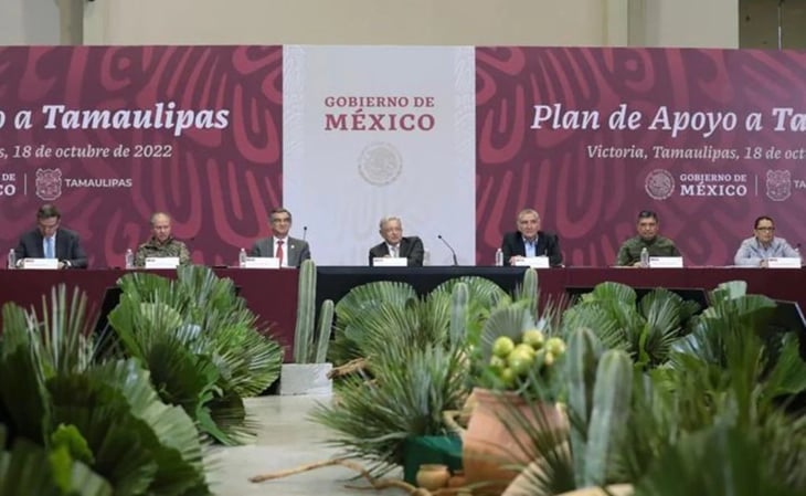 AMLO moviliza gabinete ampliado en Tamaulipas; presentan plan de apoyo para reforzar seguridad