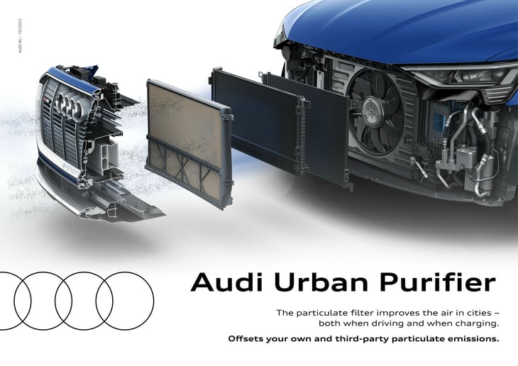 Los próximos Audi purificarán el aire del ambiente