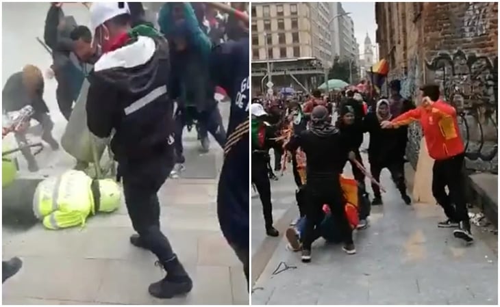 Fuertes disturbios entre indígenas y la Policía en Bogotá dejan un saldo de 24 heridos
