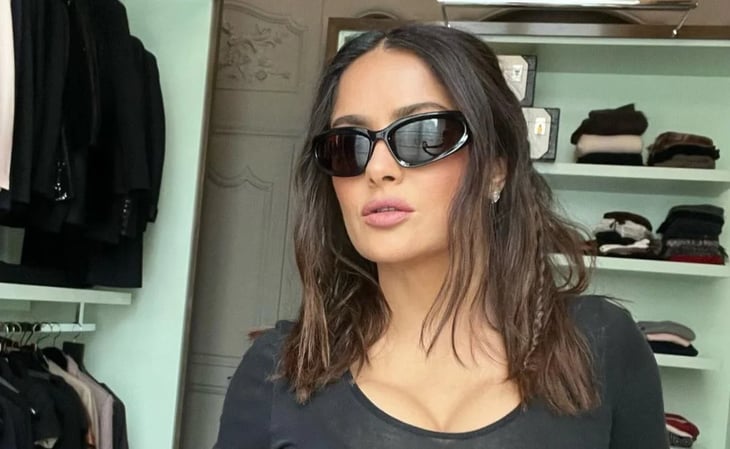 Salma Hayek: descubre el look total black de la actriz, ideal para salir de noche
