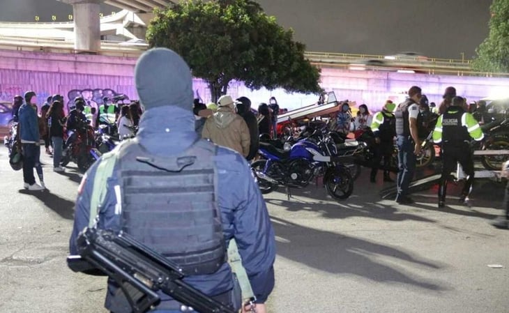 Autoridades frenan 'Rodada del Terror' en SLP; motociclistas ponían en riesgo a la ciudadanía, justifican
