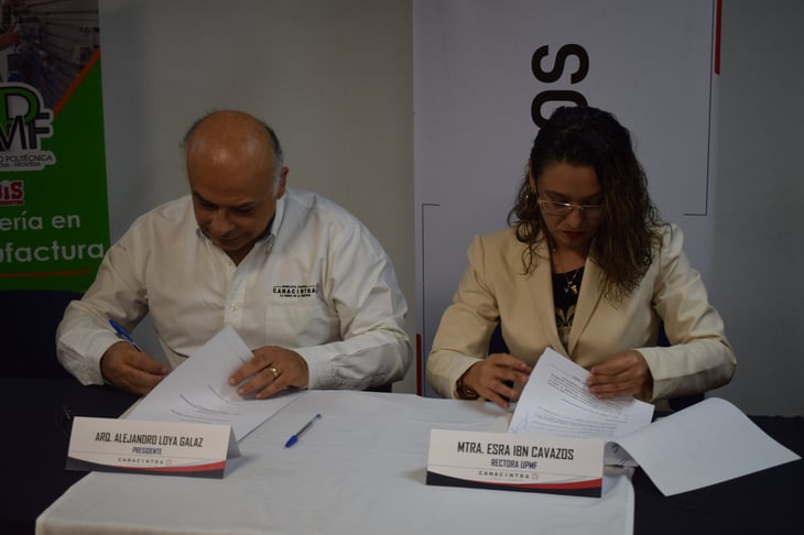 Canacintra y UPMF firman acuerdo de vinculación