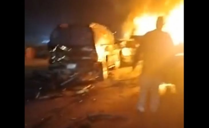 Carambola provoca incendio en la autopista México-Querétaro