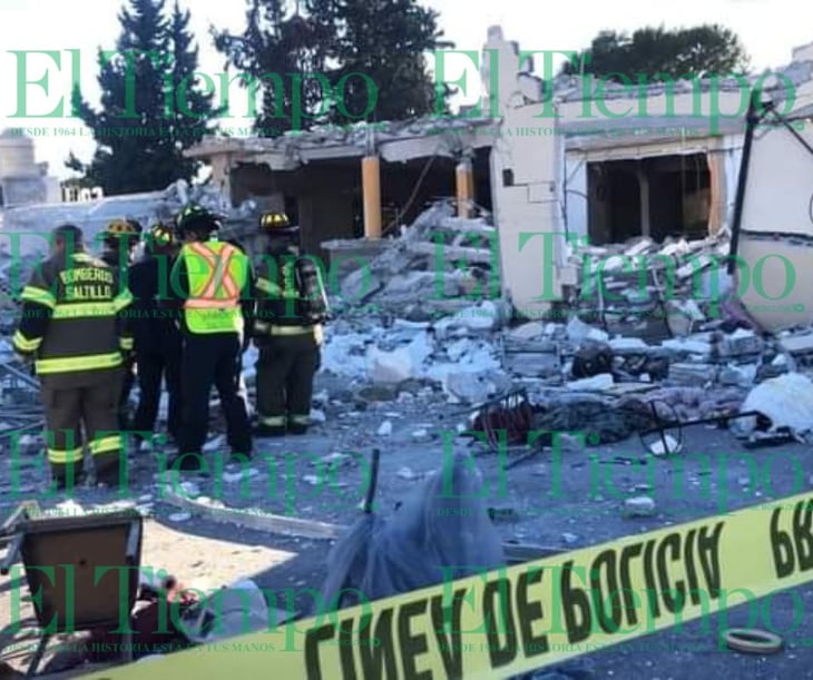 Explosión derriba dos locales comerciales en Saltillo